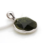 STAR OF DAVID MOLDAVITE WITH 925 SILVER PENDANT