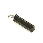 32MM X 10MM GREEN TOURMALINE RHODIUM PENDANT