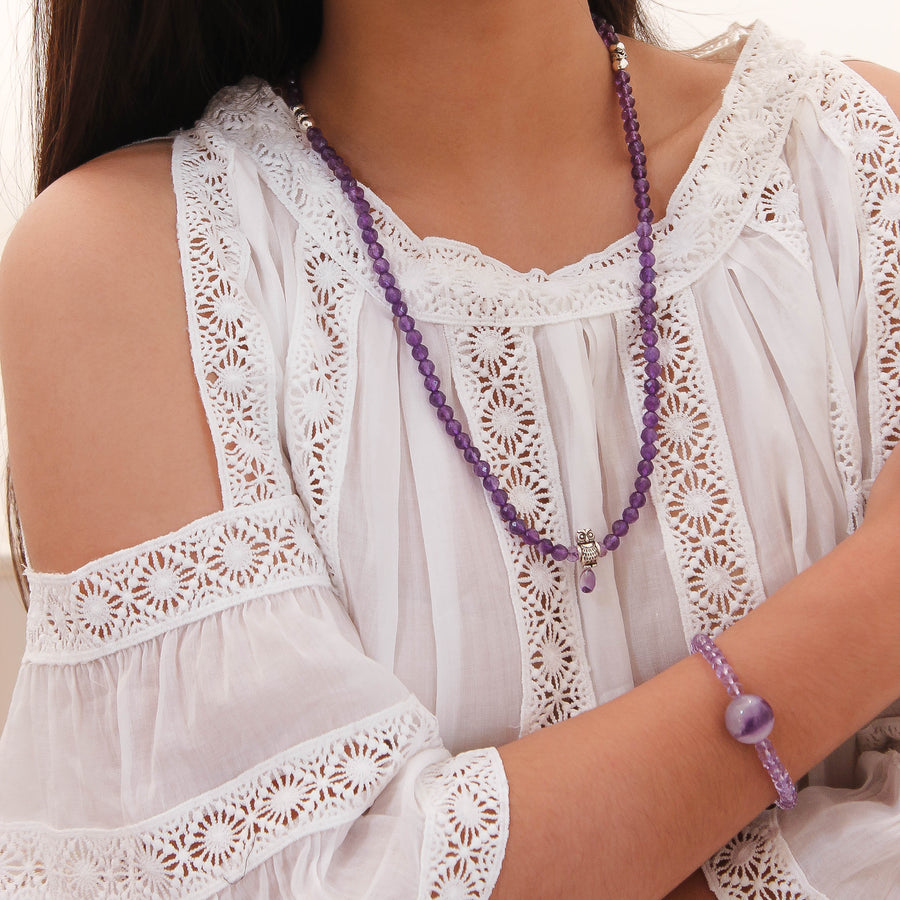 CHEVRON AMETHYST, HAMBURGER AMETHYST BRACELET