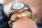 YELLOW TIGER'S EYE WITH DRAGON HEAD BRACELET