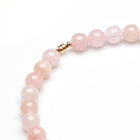 12MM MORGANITE NECKLACE WITH 14K MAGNETIC CLASP