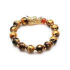 TIGER'S EYE DRAGON BRACELET FOR POWER, FOR MEN