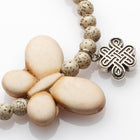 BODHI SEED, WHITE BUTTERFLY AND MYSTIC KNOT BRACELET