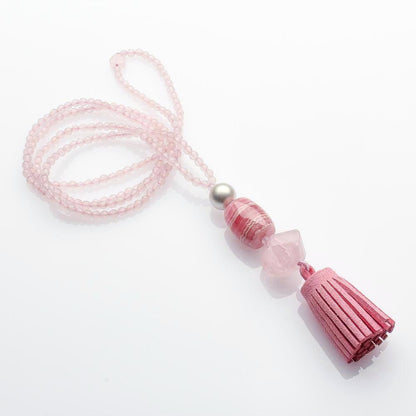 Rhodocrosite and Rose Quartz Necklace for Women