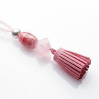 FACETED ROSE QUARTZ WITH RHODOCHROSITE NECKLACE