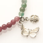 WATERMELON TOURMALINE, 925 BUTTERFLY BRACELET