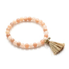 AGATE AND MOONSTONE PEACE AND LOVE BRACELET FOR WOMEN