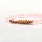 ROSE QUARTZ WITH ROSE GOLD MULTIPLE HEARTS BRACELET