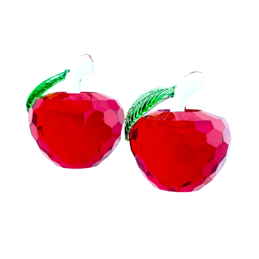 GLASS CRYSTAL RED APPLE