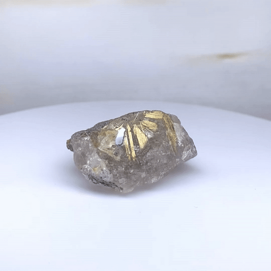 22 X 36 X 17MM GOLD RUTILATED RAW TUMBLE