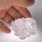 36 X 40 X 30MM CLEAR QUARTZ DRAGON TORTOISE