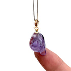 13MM X 15MM AMETHYST BUDDHA FOOT CRYSTAL CHARM