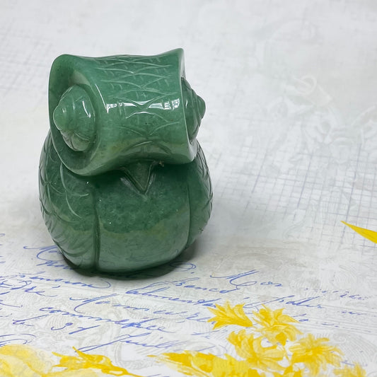 40 x 45 MM AVENTURINE OWL