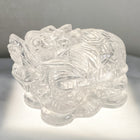 36 X 40 X 30MM CLEAR QUARTZ DRAGON TORTOISE