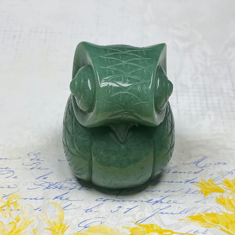40 x 45 MM AVENTURINE OWL