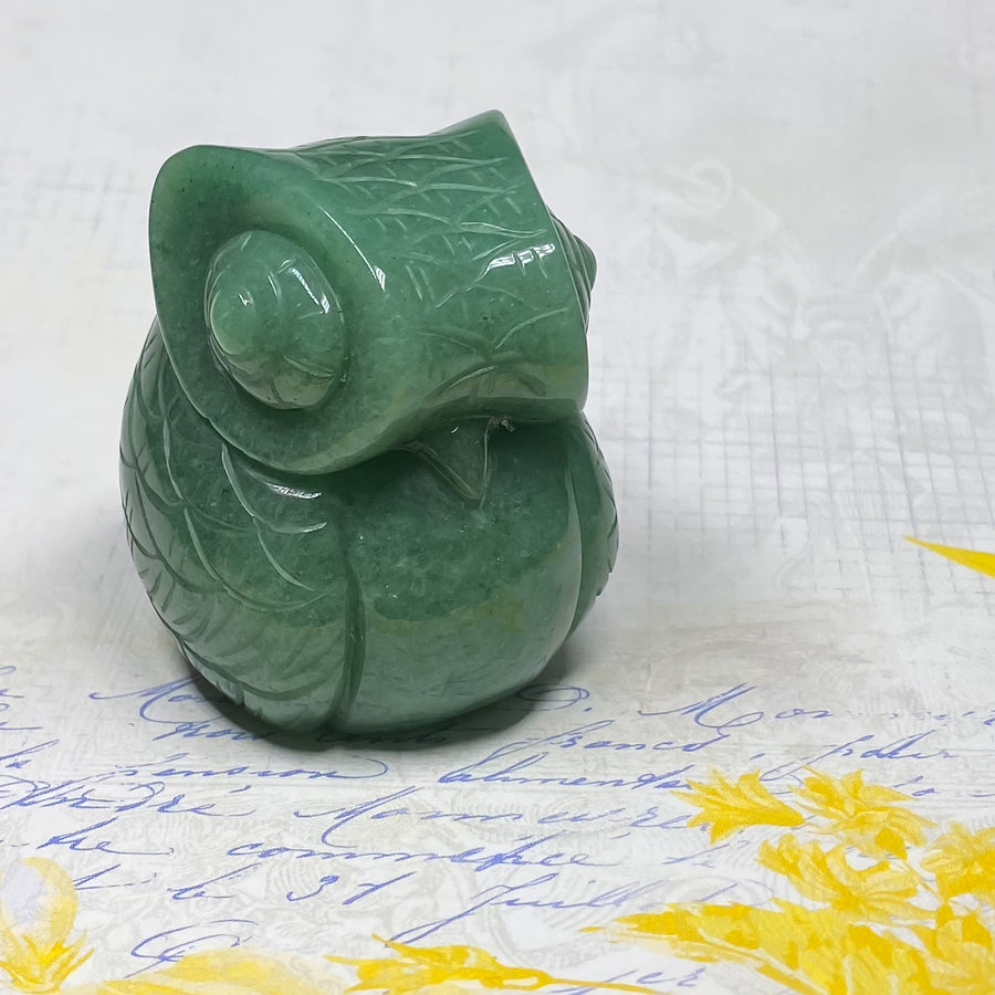40 x 45 MM AVENTURINE OWL