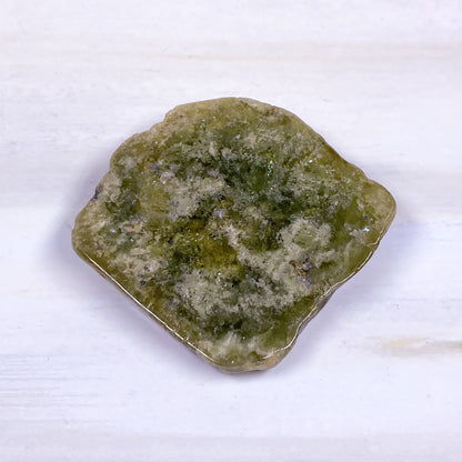 55 X 49 MM GREEN GROSSULAR GARNET POLISHED SLAB