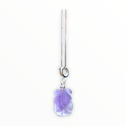 12MM X 8MM AMETHYST GOLDFISH CRYSTAL CHARM