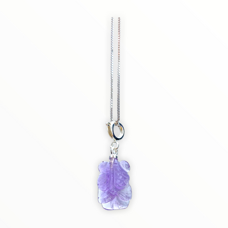 12MM X 8MM AMETHYST GOLDFISH CRYSTAL CHARM
