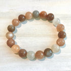 10MM MIXED COLOR MOONSTONE BEADS BRACELET