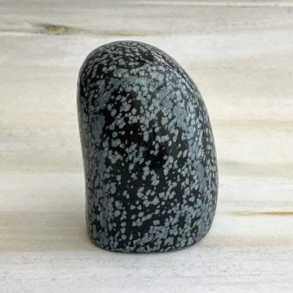 46 X 69 X 38 MM SNOWFLAKE OBSIDIAN HANDHELD TUMBLE