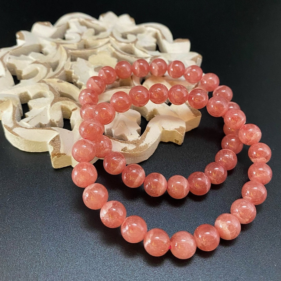 8MM HIGH QUALITY RHODOCHROSITE CRYSTAL BRACELET