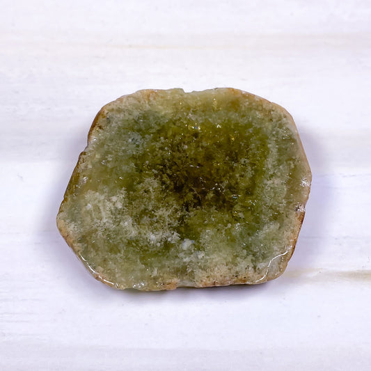 47 X 49MM GREEN GROSSULAR GARNET POLISHED SLAB