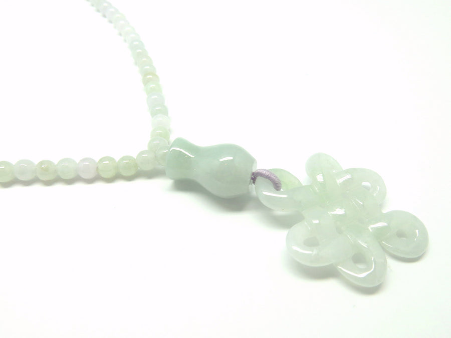 LAVENDER JADE, VASE, MYSTIC KNOT NECKLACE (SD2777)